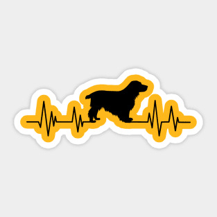 Cocker Spaniel dog Heartbeat dog Heartbeat dog Silhouette Sticker